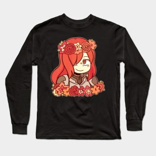 Erza Flower Crown sticker Long Sleeve T-Shirt